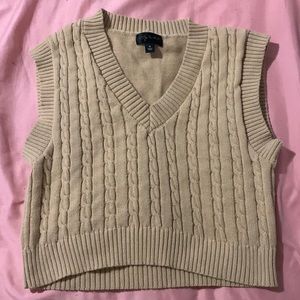 Beige sweater vest
